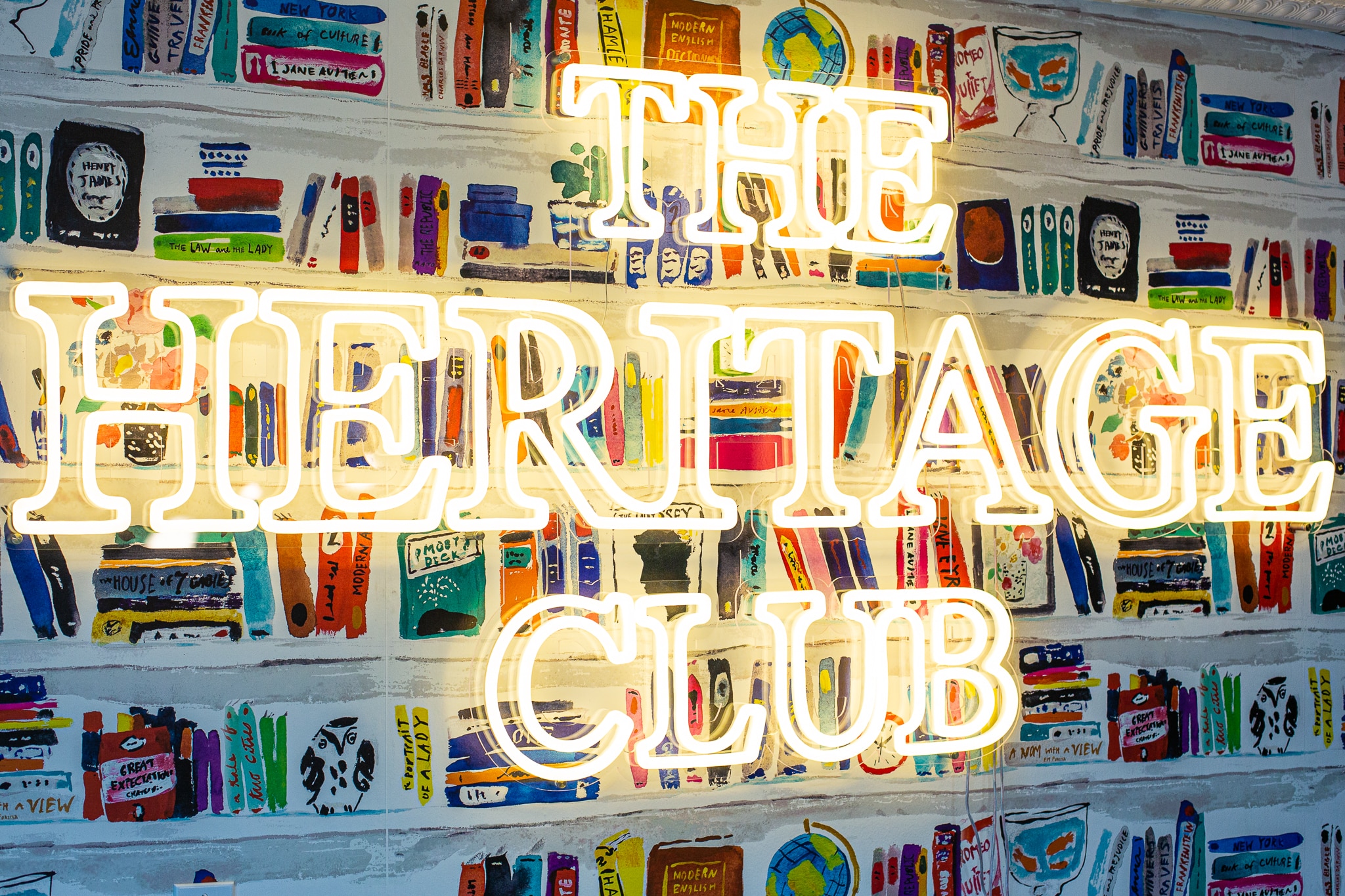 The Heritage Club Light Up Sign